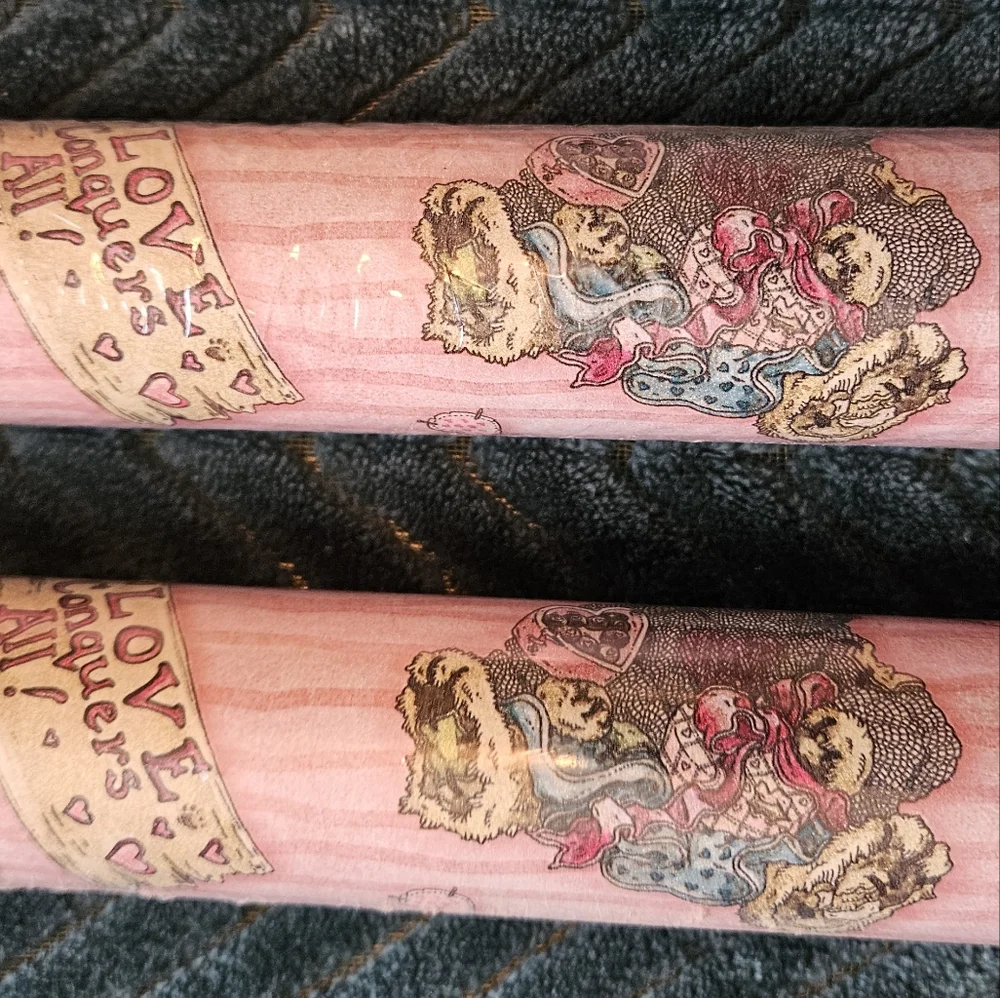 Boyds Bears Gift Wrap 2 Rolls 1997 Pink Striped by Sunrise
